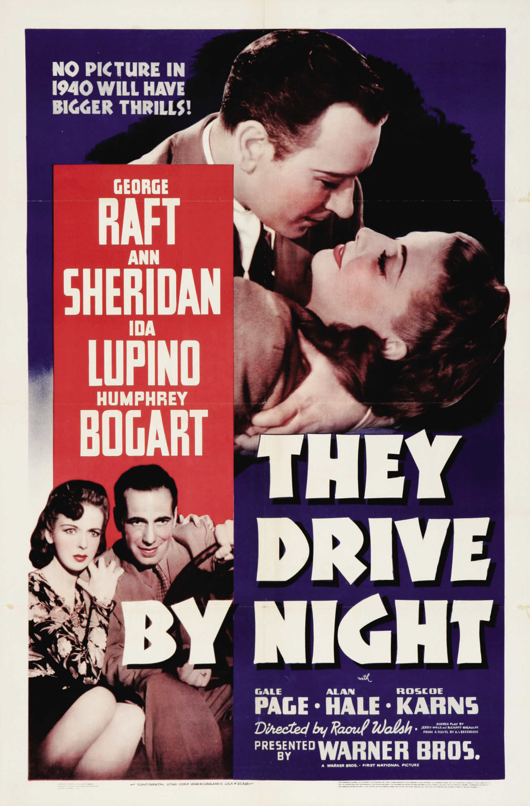 THEY DRIVE BY NIGHT (1940) - Click Image to Close