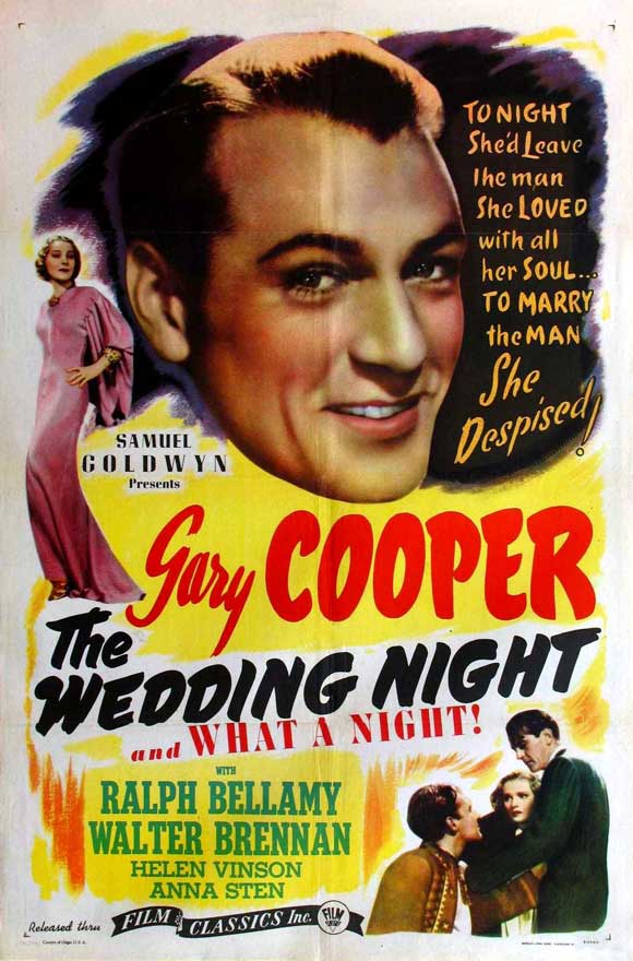 THE WEDDING NIGHT (1935) - Click Image to Close